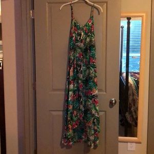 Maxi floral tropical dress